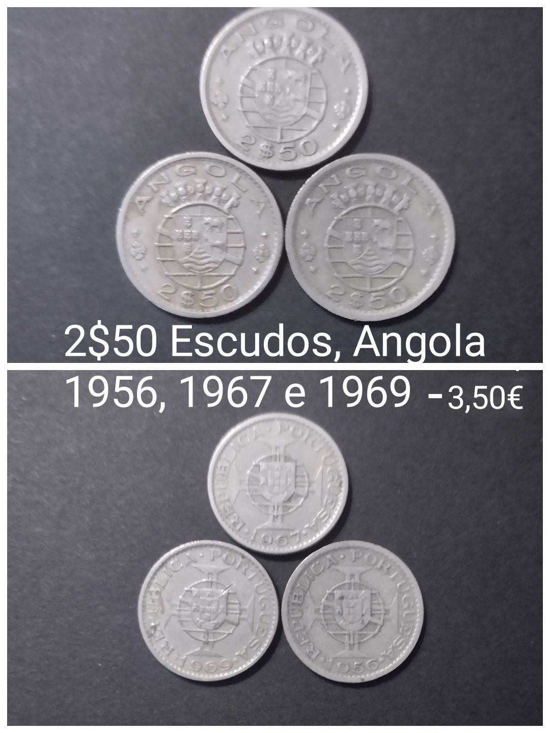 Moedas das colónias, escudos.