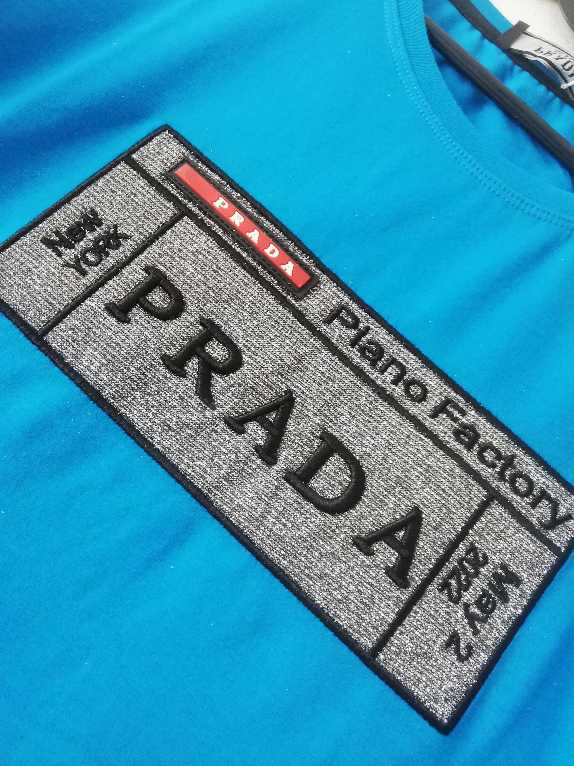 Koszulka damska Prada xl/2xl niebieska