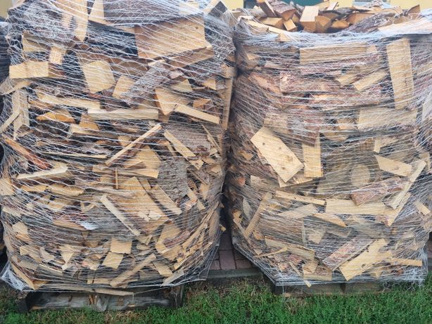 Drewno opałowe kominkowe zrzynki sosnowe paleta 1.5m3