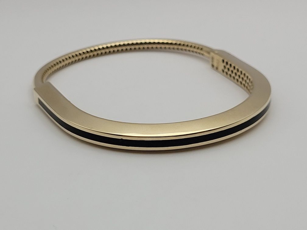 Nowa Złota bransoletka złoto próby 585, sztywna unikatowa 61mm Średnic