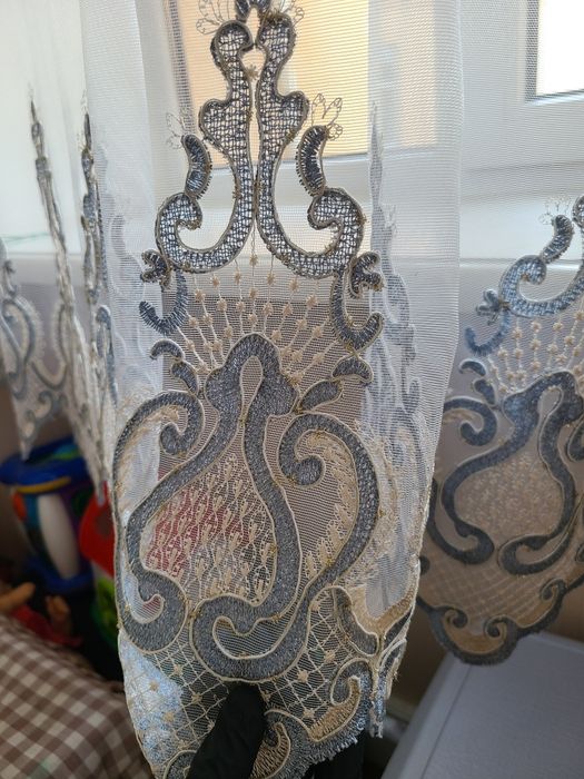 штори та тюль на велике вікно