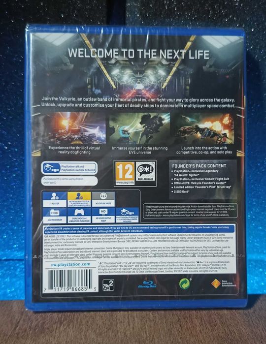 EVE Valkyrie PS4 - znakomita gra sci-fi, statek kosmiczny, na gogle VR