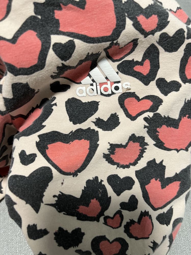 Spodnie legginsy w serca Adidas rozmiar 74