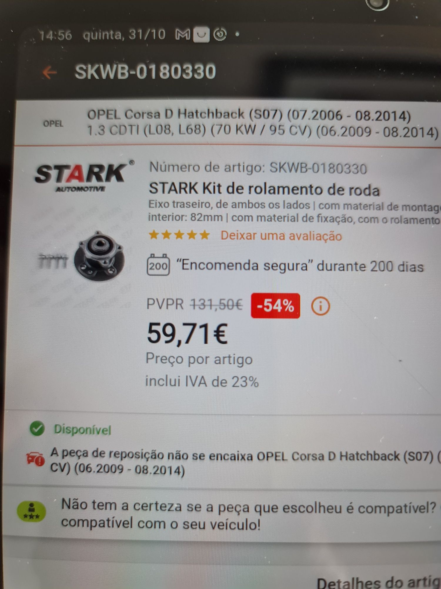 Rolamento roda automóvel