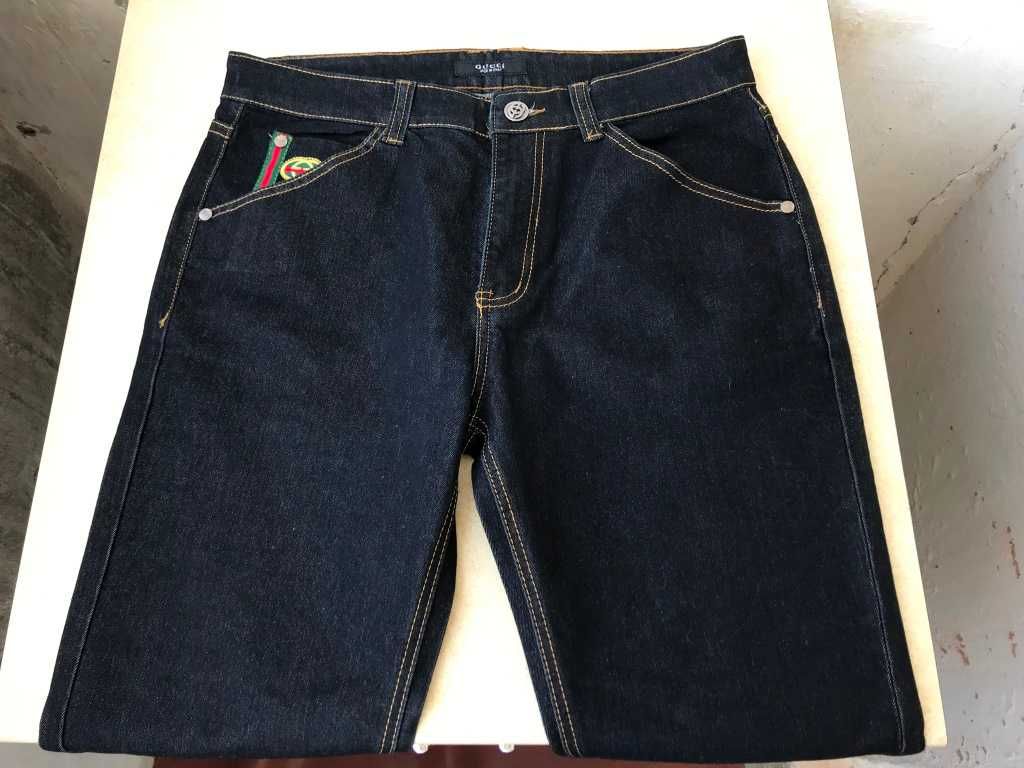 Джинсы GUCCI женские оригинал синие прямые размер L или W33/L32