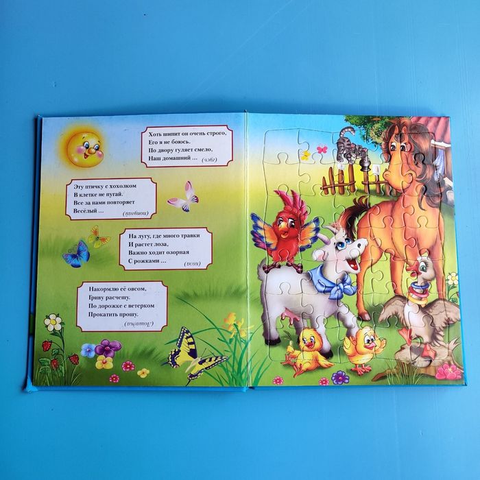 Загадки. Большая книга с пазлами