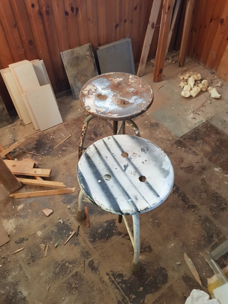 Taboret lekarski prl loft siedzisko