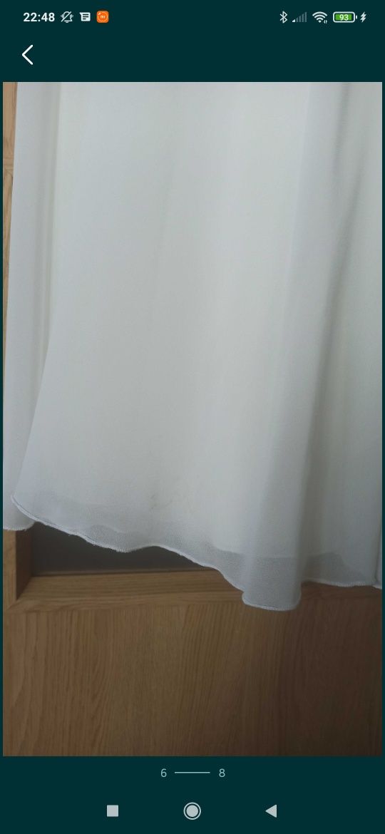 Suknia ślubna boho romantyczna delikatna s xs 36 koronkowa muślinowa