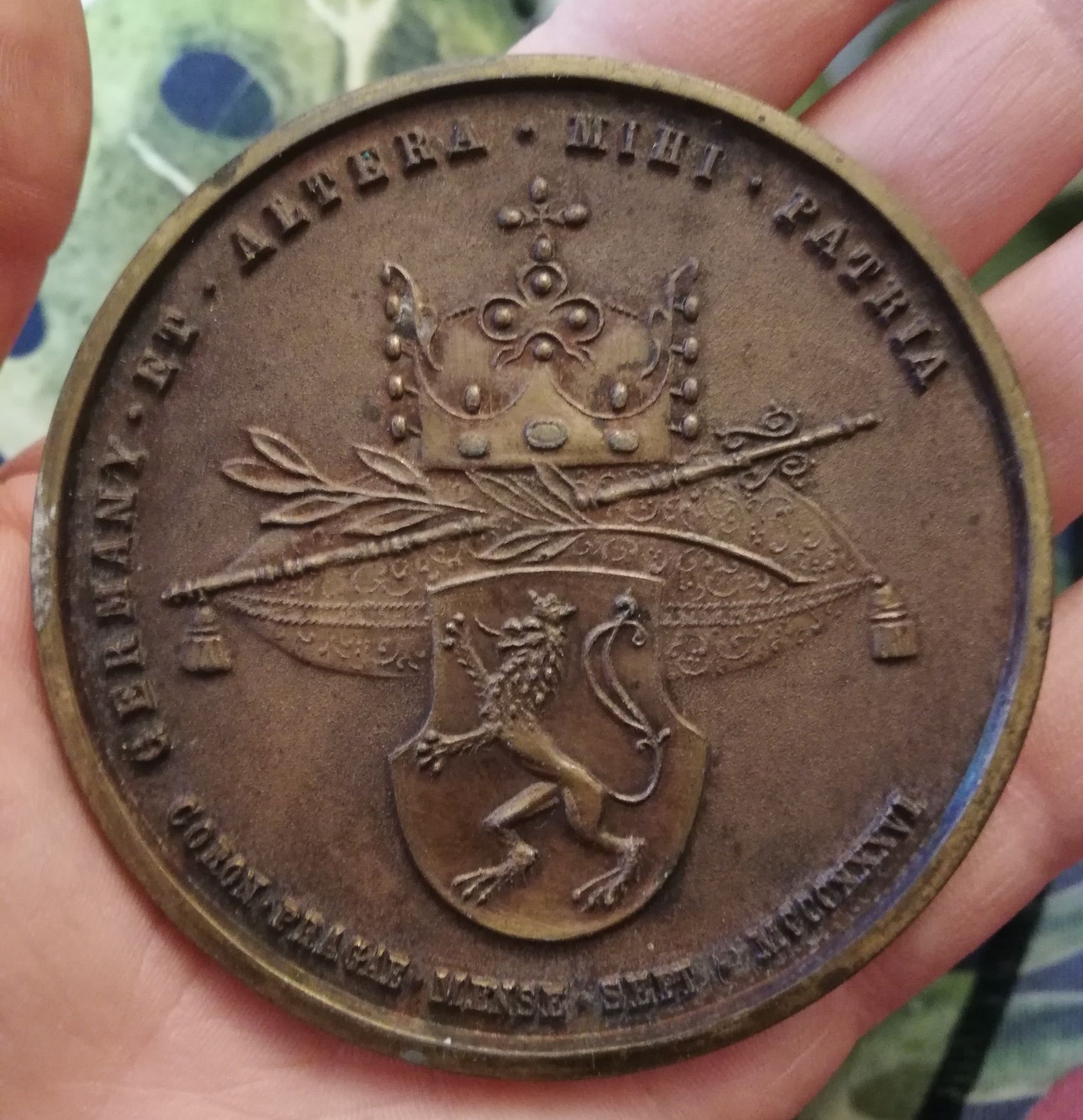 Pamiątkowy medalion, medal, antyk