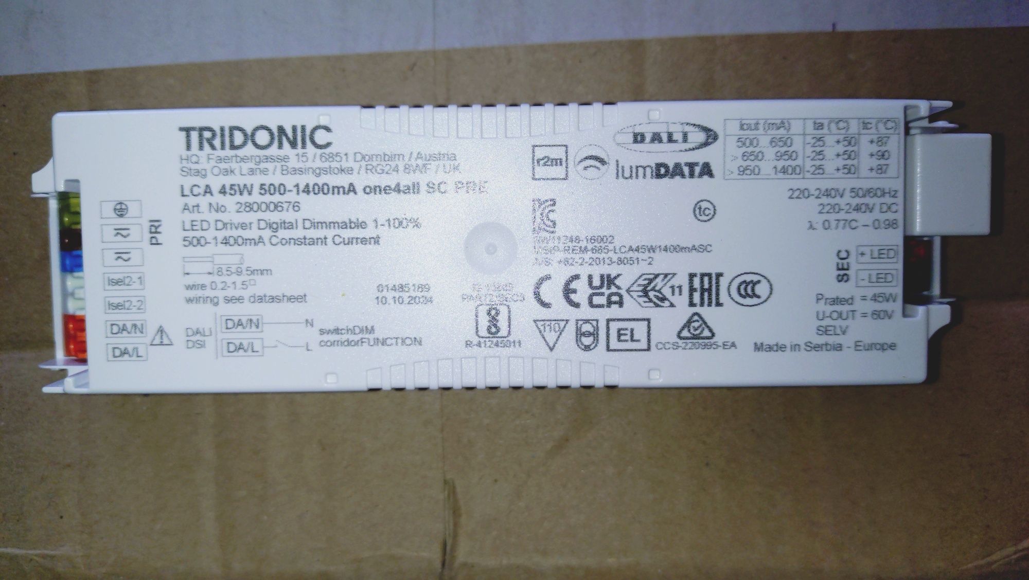 Zasilacze LED Tridonic Dali