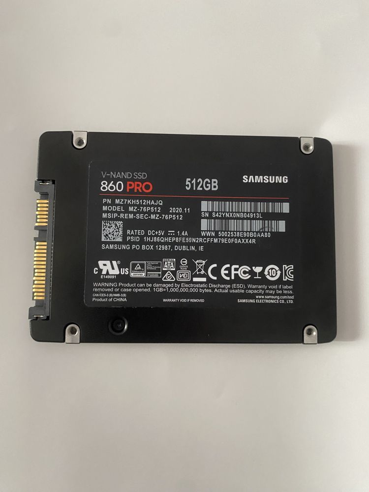 Dysk ssd Samsung 860 pro 512gb