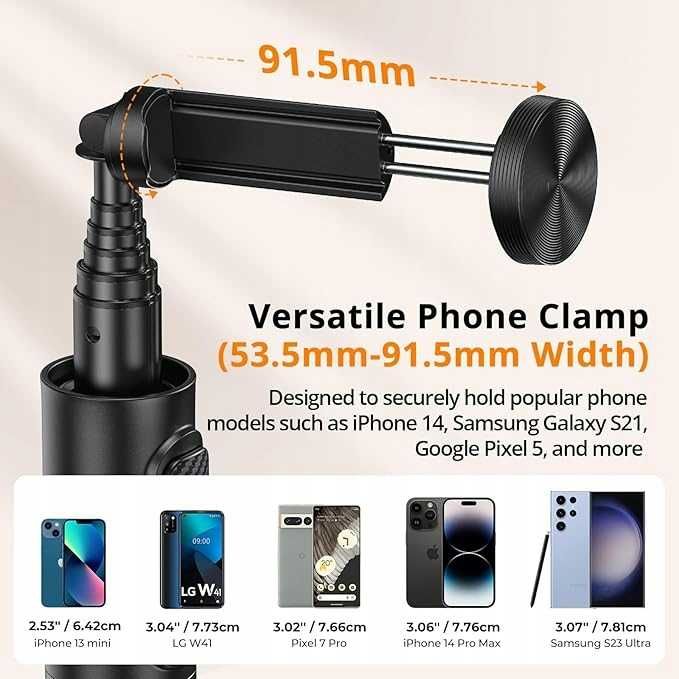 ATUMTEK
statyw i kijek do selfie z pilotem 80 cm
Bluetooth,