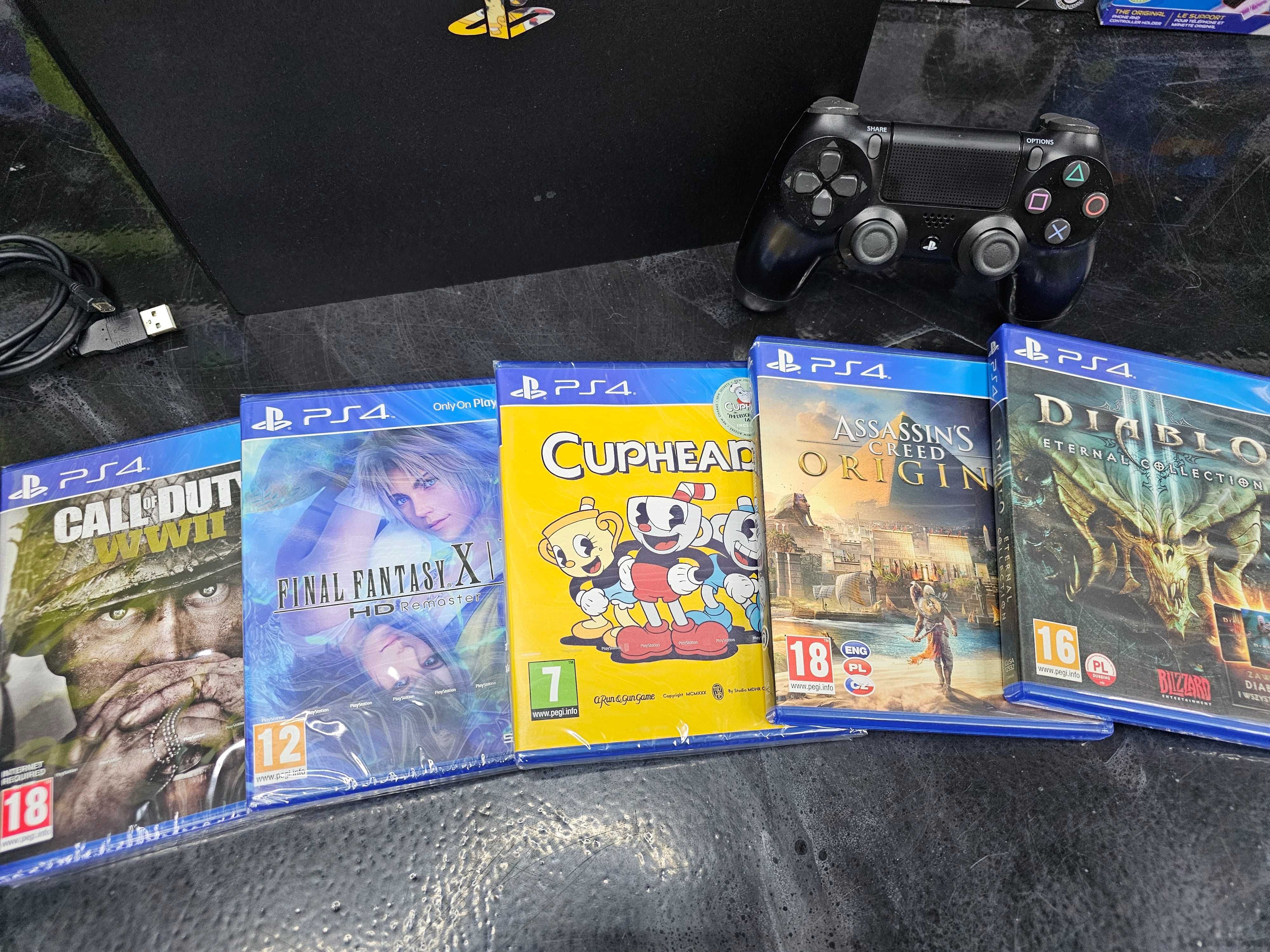 Tania i z gwarancją Konsola PS4 PRO 1TB + 5 gier Gwar 3m SKLEP ZAMIANA