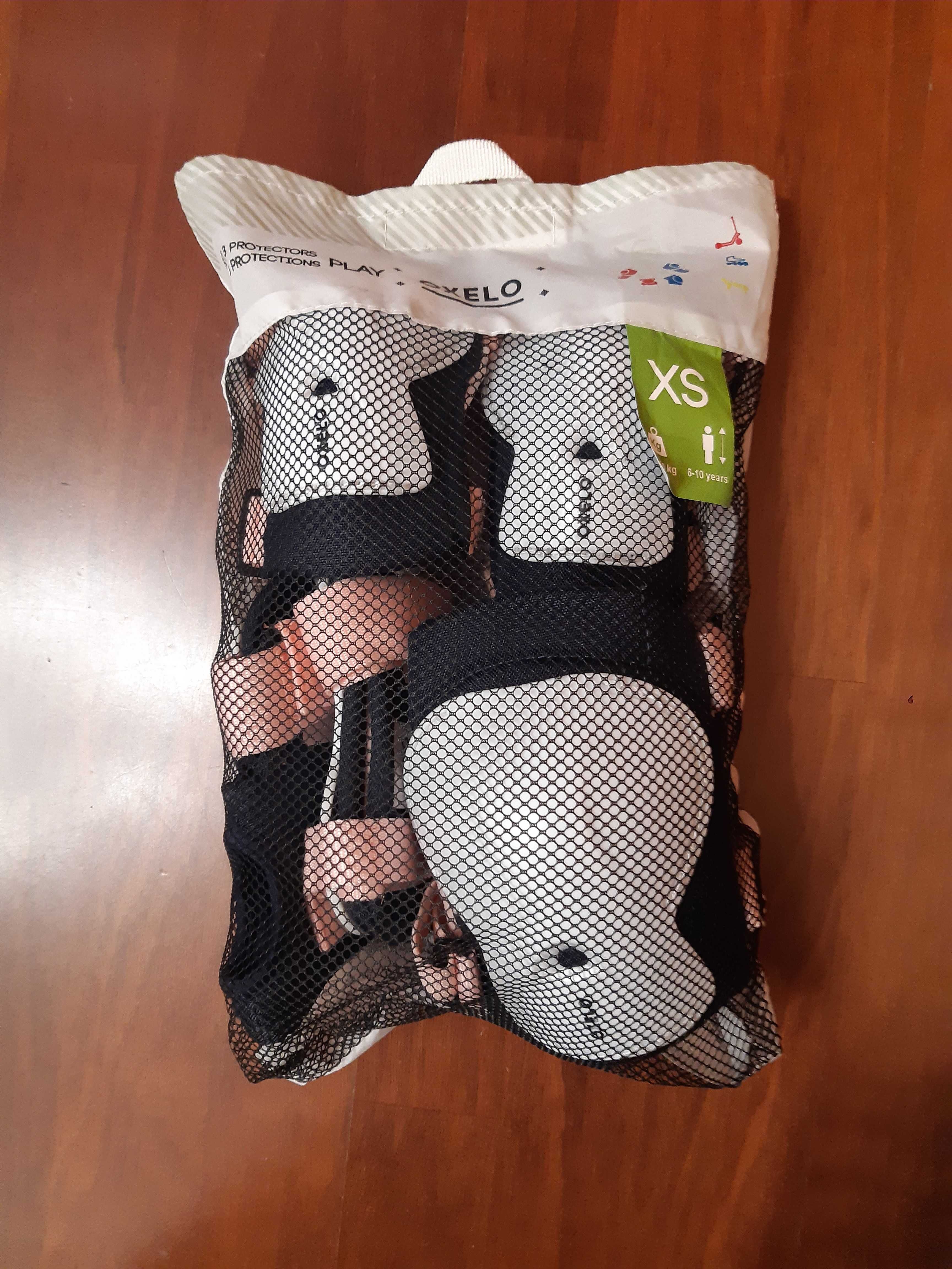 Conjunto NOVO de proteções de criança para bicicleta e afins