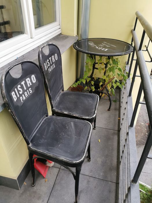 Meble ogrodowe krzesła + stolik