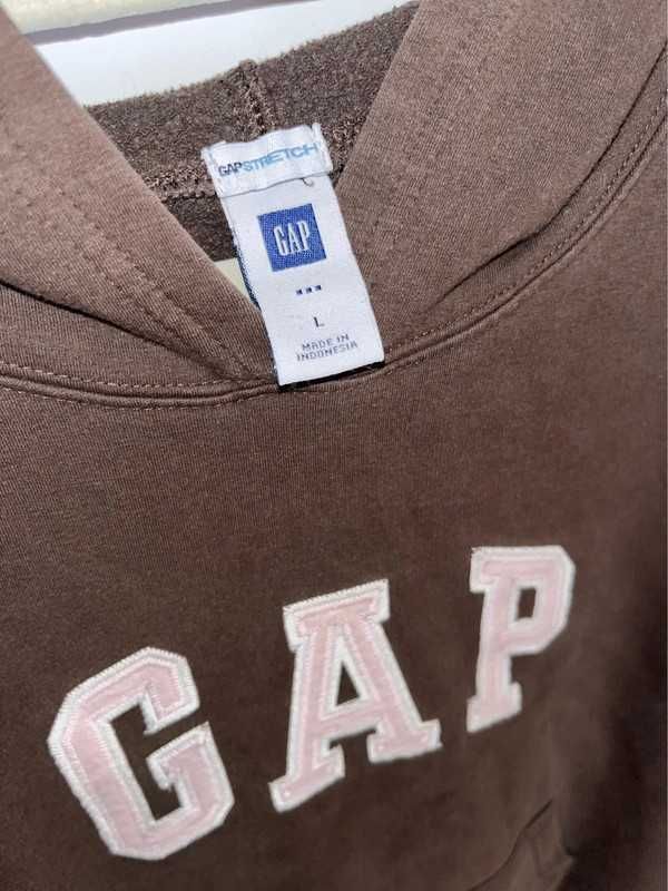 Brązowa bluza Hoodie gap Travis Scott boxy L