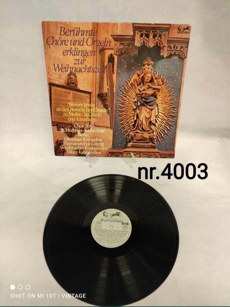 Płyta winylowa słynne chóry i organy w okresie świątecznym nr.4003