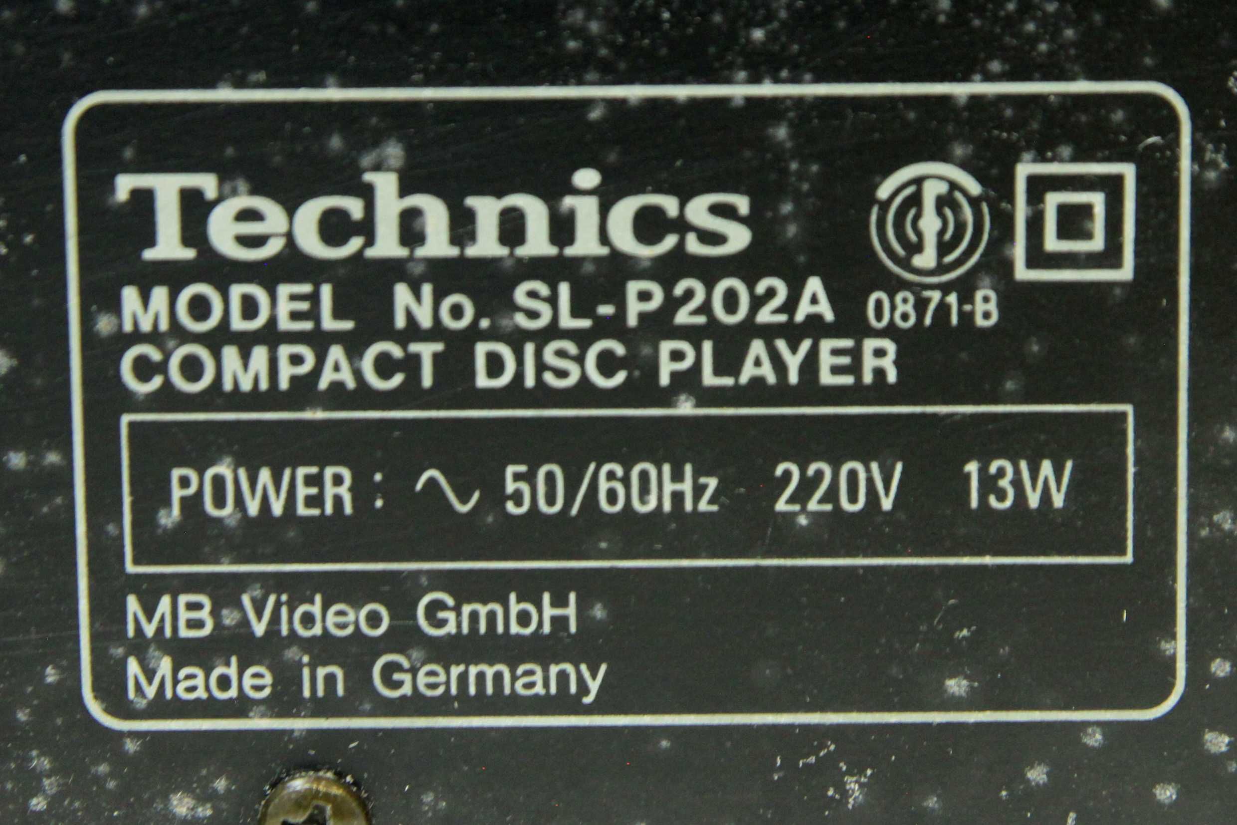 CD  Technics SL-P202A