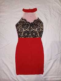 Червона міні-сукня 42-44