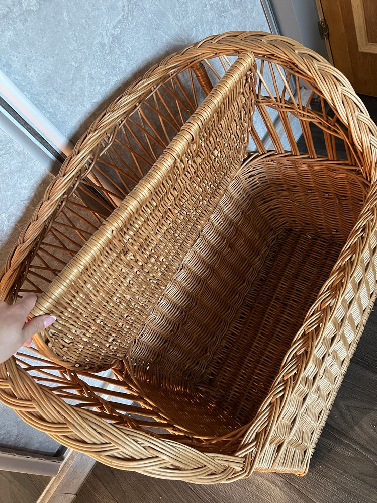 Wilkinowa ławka wiklinowe dla dziecka siedzisko skrzynia schowek fotel