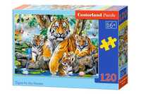 Puzzle dla dzieci bajkowe bajki  120 el. Tigers by the Stream