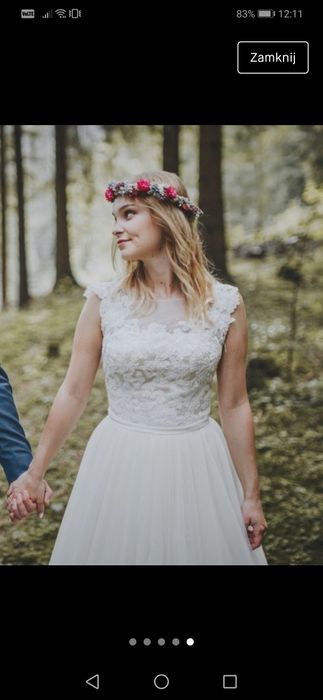 Suknia ślubna xs ecru