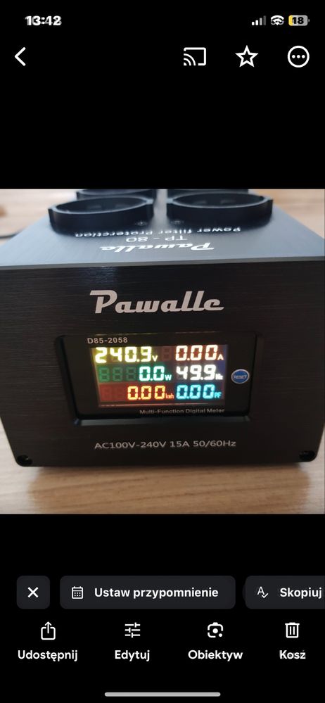 Listwa zasilająca audio 8 gniazd