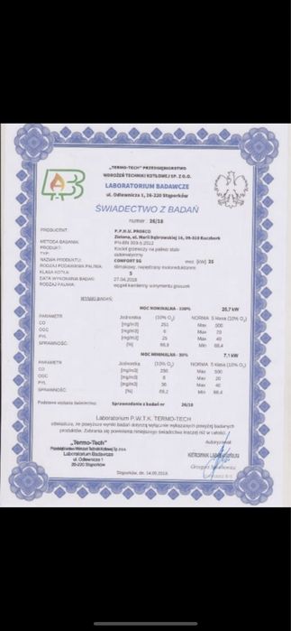 Piec kocioł z podajnikiem eco 5 klasa ekogroszek pellet drewno 25 kW