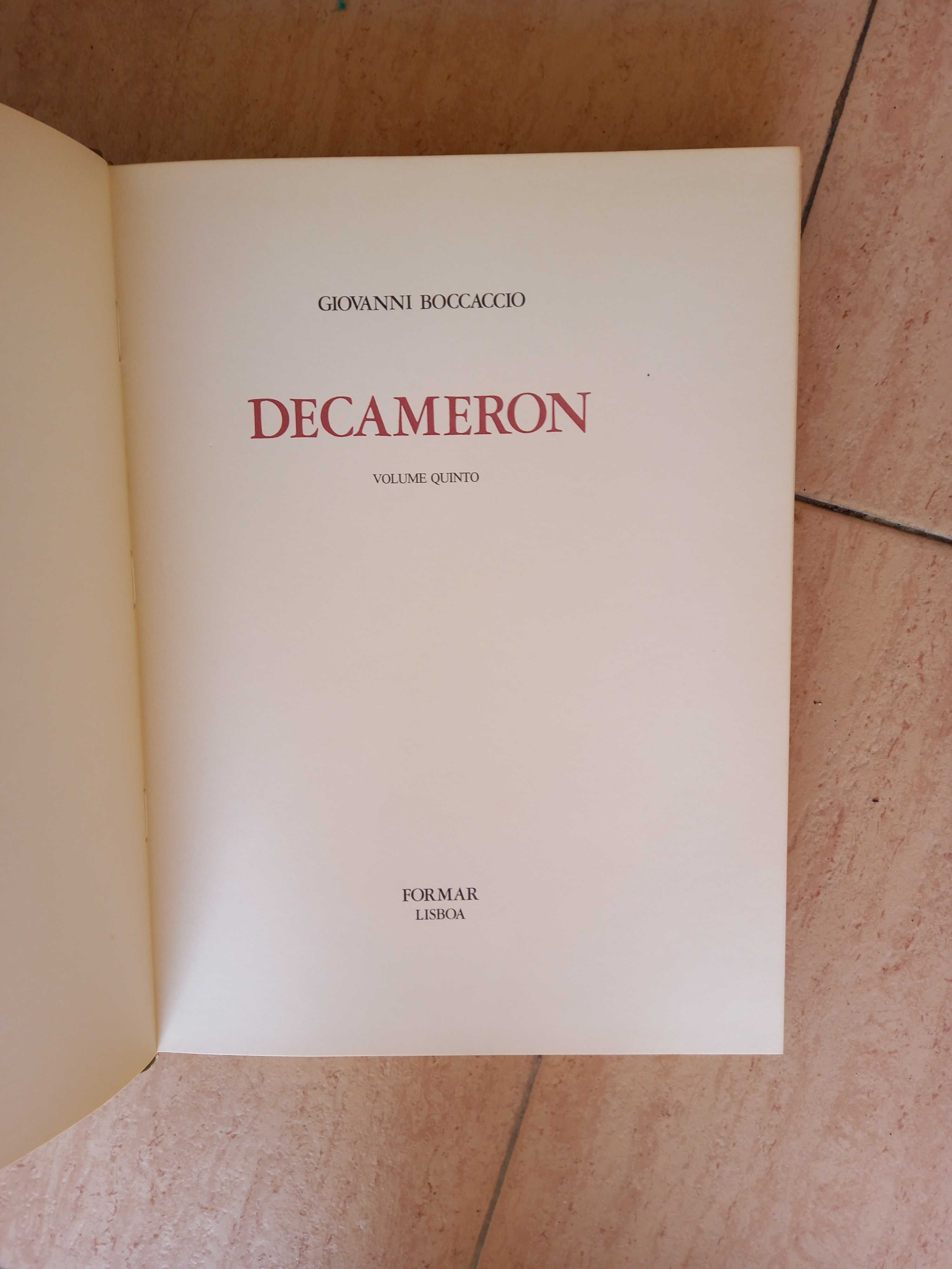 5 Livros Decameron de Boccacio