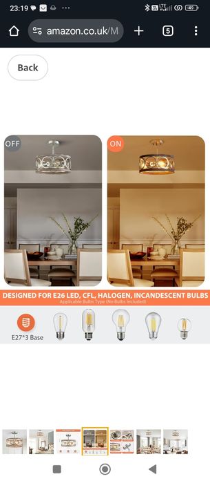 Majhoiw Nowoczesna lampa wisząca z 3 światłami, żyrandol w stylu vinta