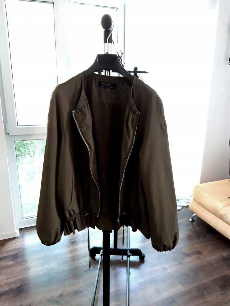Zara bluza bomber jacket bomberka khaki 36 38 34