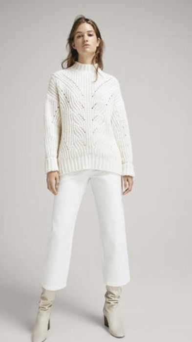 Білий светр від massimo dutti