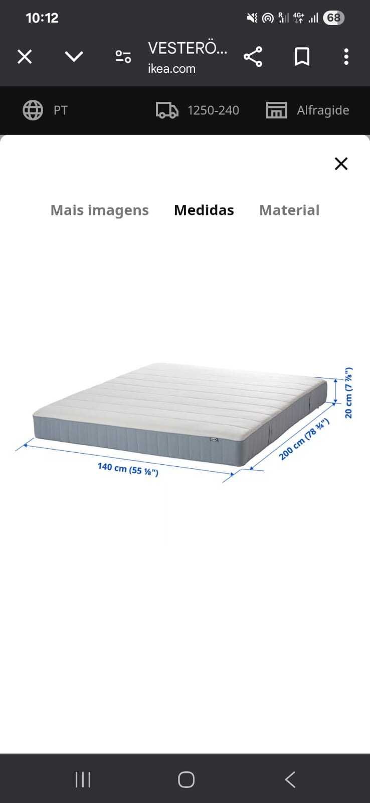 Cama casal com colchão