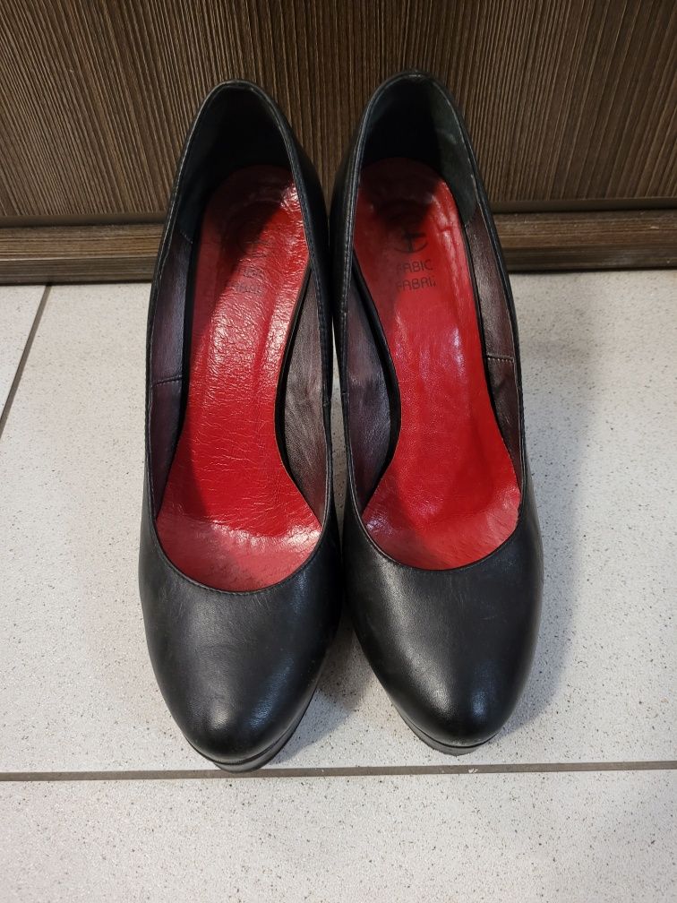 Szpilki buty czarne 39 fabio febrizi włoski styl