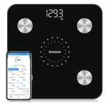 Homebuds Cyfrowa waga osobowa z aplikacją BMI, BMR, 180 kg, czarna Y83