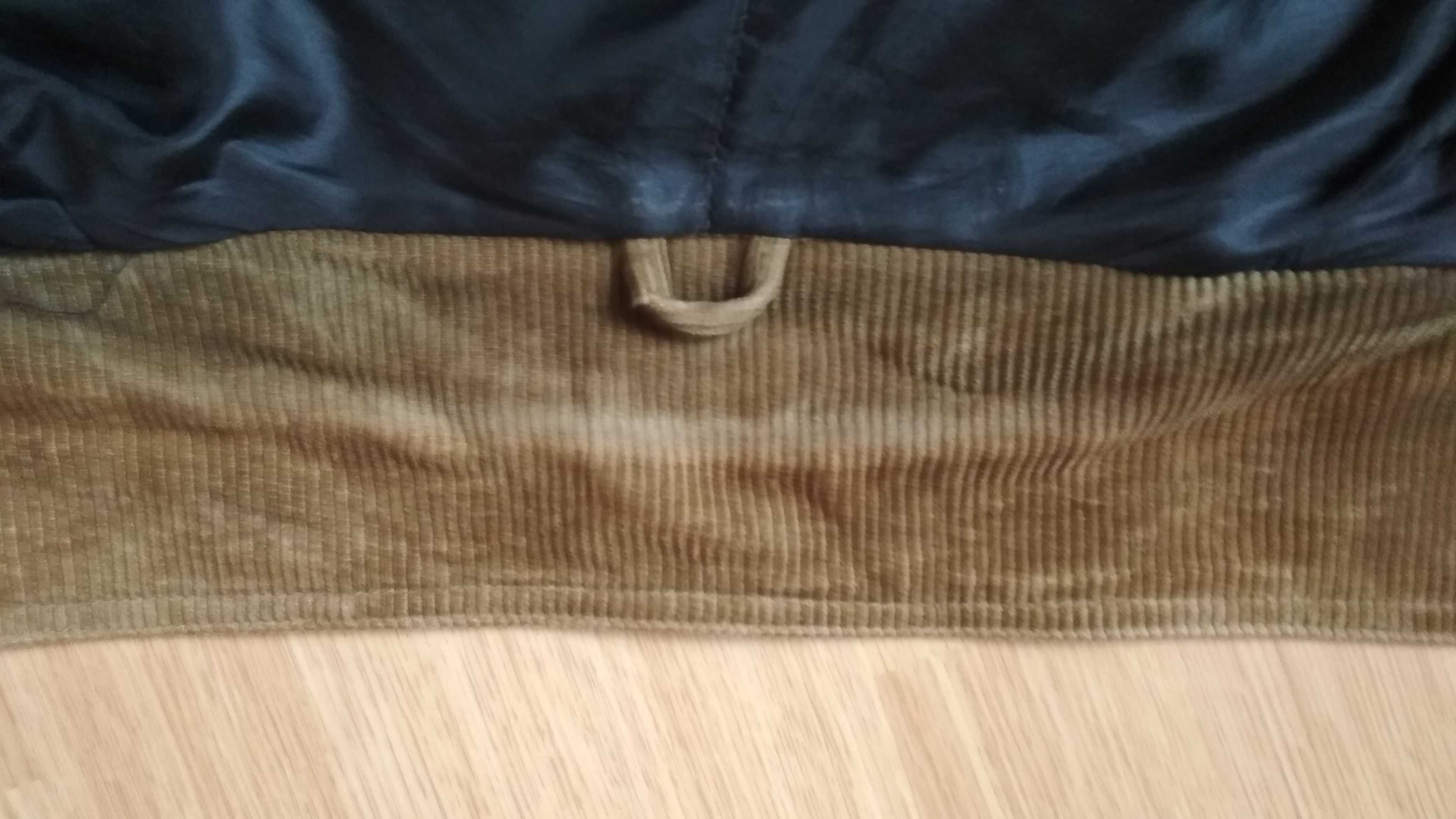 Вельветовая куртка, коричневая, 56 размер