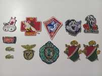 Emblemas em tecido e bordados 12 unidades
