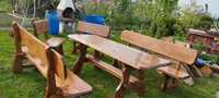 Komplet mebli ogrodowych ławka stół dębowe
