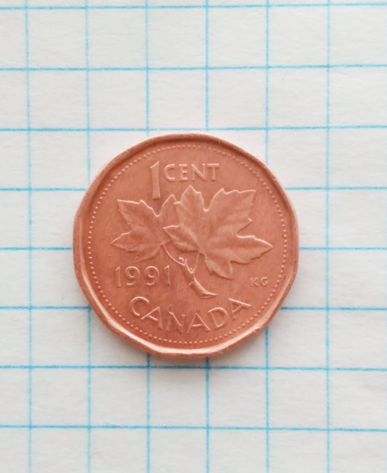 Продам монету 1 CENT CANADA 1991 года. 
Отправлю О