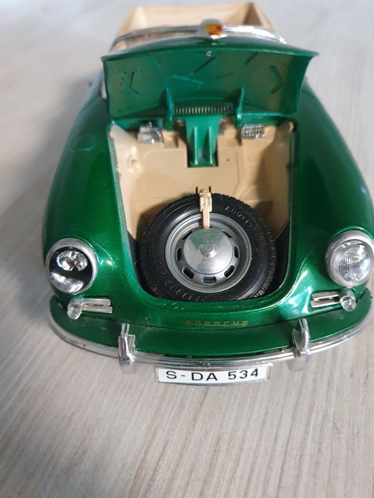 1961 porsche 356 cabriolet bburago burago  ciemna metaliczna zieleń w