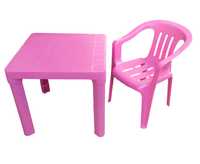 Stolik z krzesełkiem dla dziecka plastikowy RÓŻOWY
