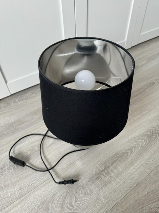 Lampka srebrno czarna