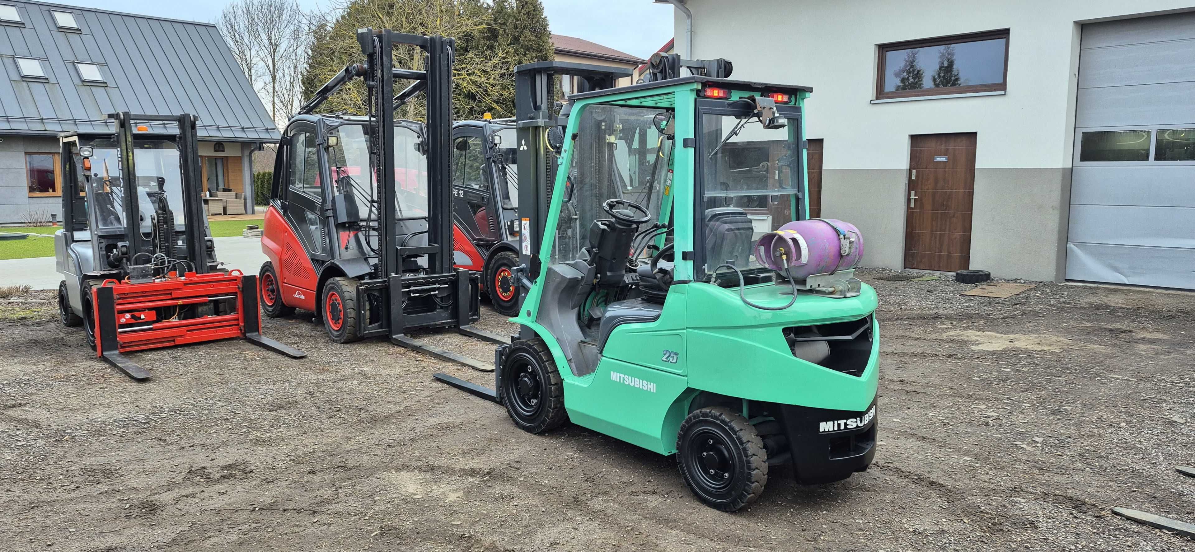 Wózek Widłowy Mitsubishi FG25NT - Rok 2014 - Triplex 5.50 m - Stan BDB