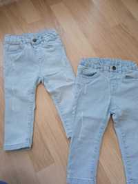 jeansy dla bliźniaczek rozmiar 80
