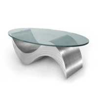 Ława ze stali nierdzewnej i szkła stan idealny