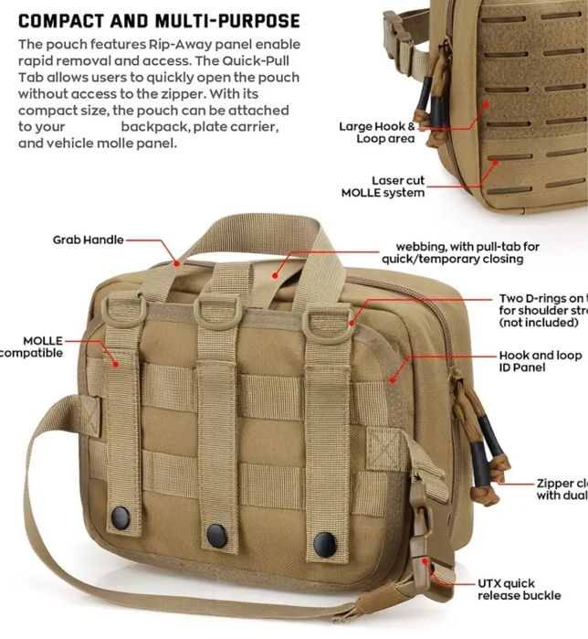 Bolsa utilitaria sistema molle Airsoft