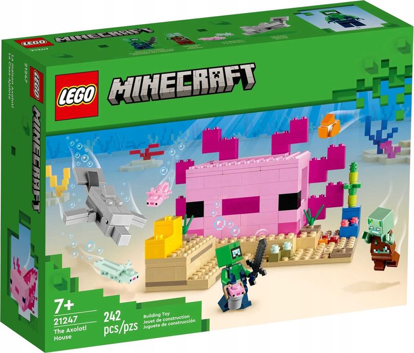 LEGO Minecraft 21247 Dom aksolotla  7+  *NOWE*