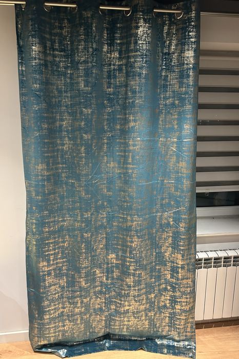 Zasłona welurowa ze złoceniami 135x245 cm