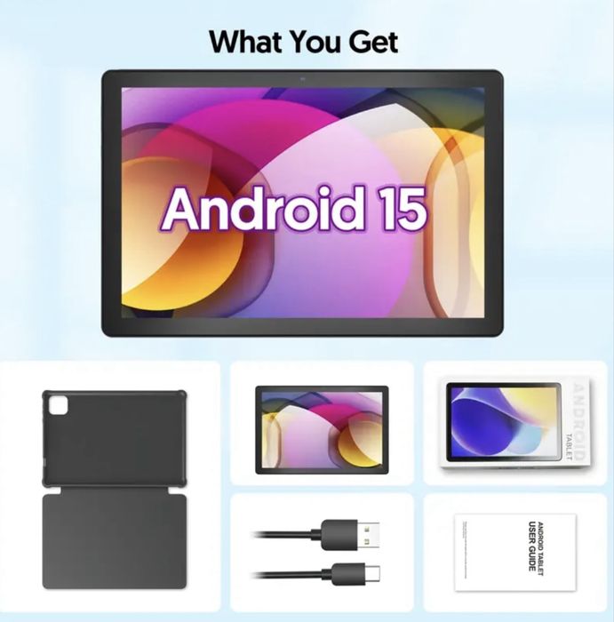 Планшет ANDROID 15 TABLET Память 12/64 Батарея 6000!+ Чехол в Подарок!