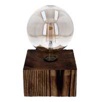 Drewniana lampka loftowa nocna/na biurko